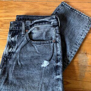 Men's AEO Distressed Stonewashed Black Denim Jeans